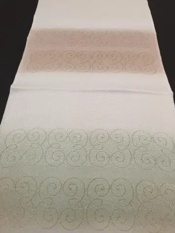 순수 실크 오비 띠 단 그라데이션 하자 있음 o248