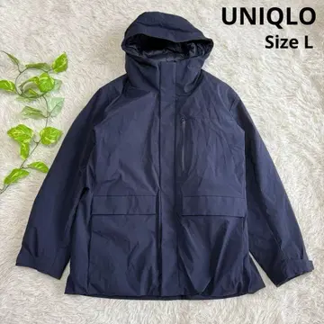 [ 유니클로 ] 새상품급 하이브리드 다운 파카 네이비 L 사이즈 남성용