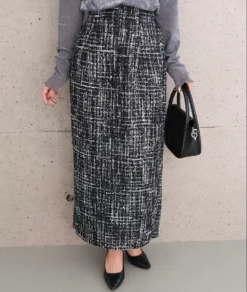트위드 하이웨스트 타이트 스커트 스팽글 라메사 시착만 한 상품