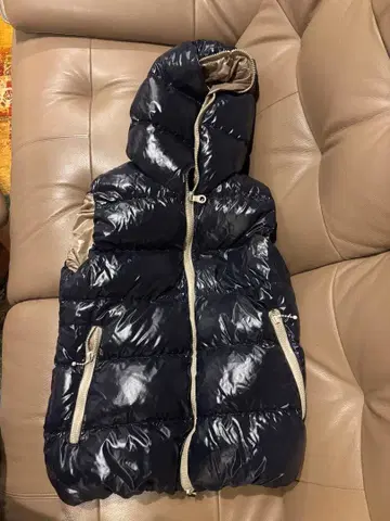 네이비 다운 베스트 후드 부착 듀베티카 FEBE 42