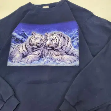화이트 타이거 프린트 트레이닝복 네이비 미국제