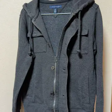 TOMMY HILFIGER 후드 부착 후드티 XS 다크 그레이