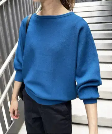 미사용! Spick & Span 돌먼 페미닌 니트 풀오버 블루