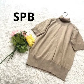SPB [ L ] 상의 반팔 니트 터틀넥 깔끔한