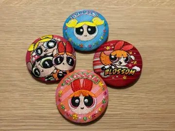 파워퍼프걸스 핀 배지 4개 세트