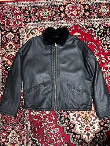 블랙 가죽 자켓 천연 가죽 구제 의류