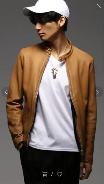 [ 새상품급 ] VAN QUISH 천연 가죽 자켓