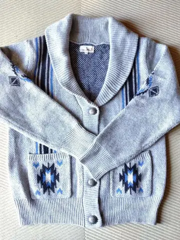 티티카카 기하학 패턴 가디건