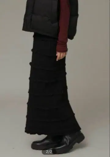 서니 라벨 니트 레이스 이지 스커트