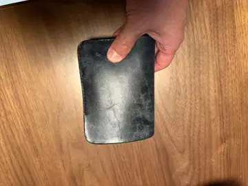 천연 가죽 접이식 지갑 도톰