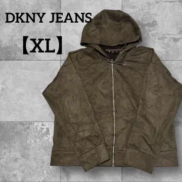 DKNY JEANS 디케이엔와이 [ XL ] 풀 지퍼 후드티 카키