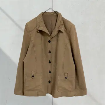 T294 [노아제] 자켓 긴팔 베이지 L 스웨이드 느낌 베이지 버튼