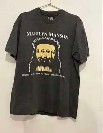 USA제 마릴린 맨슨 BELIEVE 티셔츠 빈티지