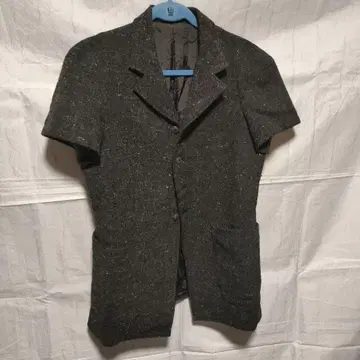 Ys 하프 슬리브 트위드 자켓