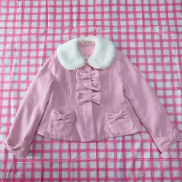 Angelic Pretty 트리플 리본 숏코트 핑크