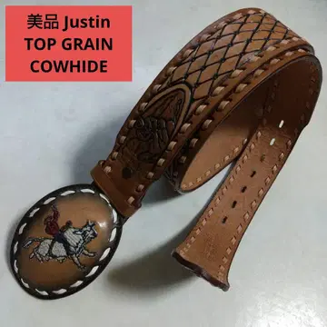 새상품급 Justin TOP GRAIN COWHIDE 카우보이 벨트