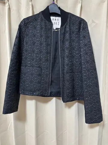 블랙 퀼팅 봄버 자켓