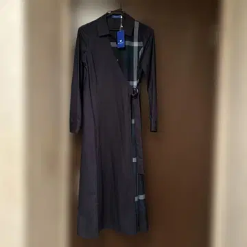 BLUE LABEL CRESTBRIDGE 긴팔 셔츠 원피스 네이비