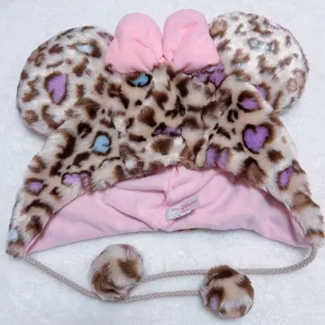 최종 가격 인하 미니 팬캡 디즈니 귀 포함 레오파드 무늬 모자