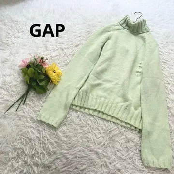 갭 [ L ] [ L ] 미사용 새상품 터틀넥 니트 상의 굵은 리브