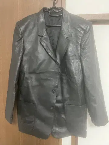 블랙 가죽 싱글 자켓 LL 사이즈