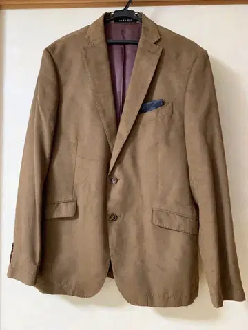 ZARA 남성용 페이크 스웨이드 테일러드 자켓