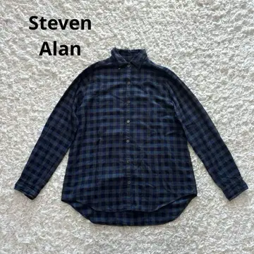 Steven Alan 체크 긴팔 셔츠 플란넬 셔츠 일본제