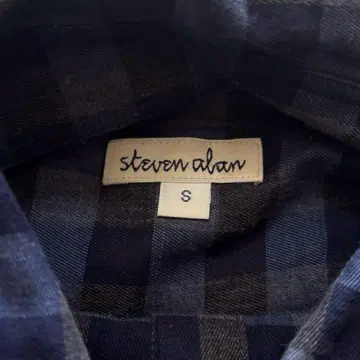 스티븐 앨런 체크 긴팔 플란넬 셔츠 일본제