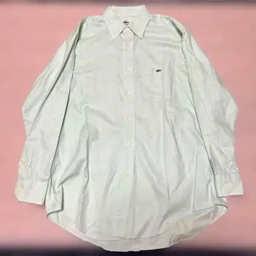 [ 새상품급 ] Lacoste 버튼 다운 셔츠 라이트 그린 오버 사이즈