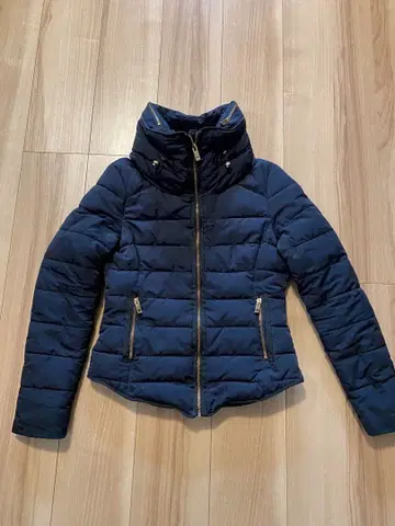 ZARA 네이비 퀼팅 다운 자켓