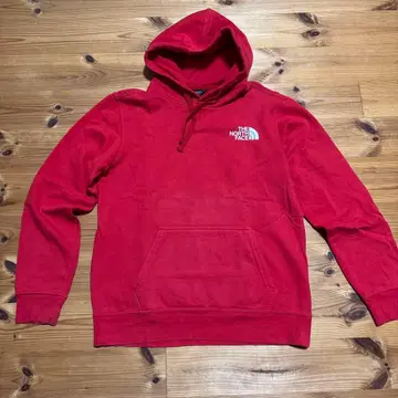 THE NORTH FACE 레드 후드 부착 후드티