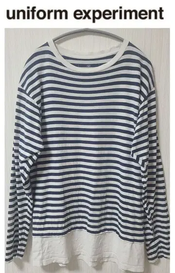 UNIFORM EXPERIMENT 보더 긴팔 티셔츠