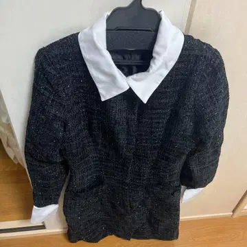 Darich 트위드 원피스 블랙과 화이트