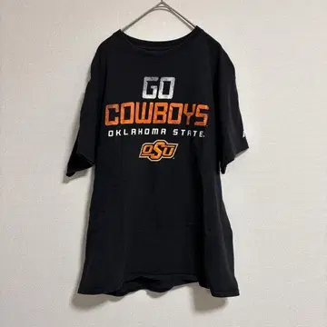 아메카지 반팔 T셔츠 블랙 L사이즈 오버 사이즈 티셔츠 러셀