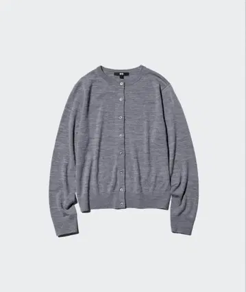 UNIQLO 메리노 크루넥 가디건 그레이, 브라운 2개 세트