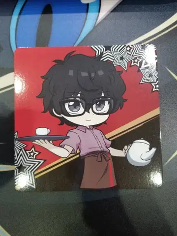 한국 한정 페르소나 5 애니플러스 콜라보 카페 종이 코스터 주인공