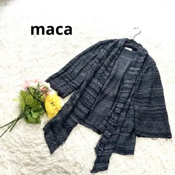 마카 [ M ] 니트 가디건 겉옷 스트레치 얇은 소재 믹스 컬러