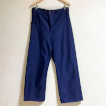 네이비 워크 팬츠 프론트 버튼 밀리터리