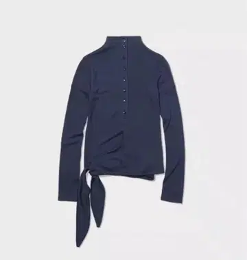 Low Classic 네이비 하이넥 긴팔 상의