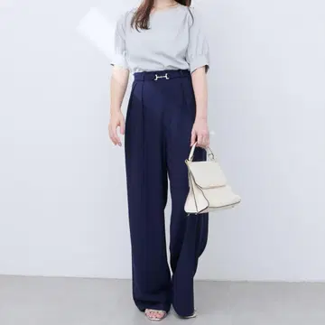 내추럴 꾸뛰르 비트 벨트 스트레치 팬츠