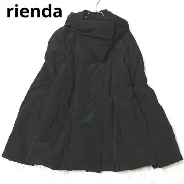 리엔다 충전솜 블루종 아우터 블랙 겨울 A라인 캐주얼