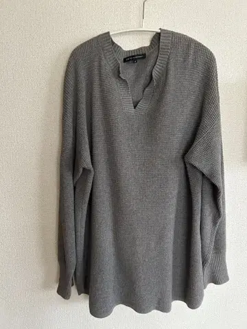 23구 코튼 캐시미어 와플 키넥 튜닉 티셔츠 그레이 M