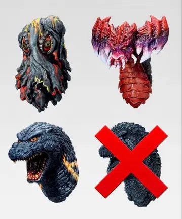 제일복권 고질라 괴수 난무 -날뛰는 것- E상 몬스터 헤드 마그넷