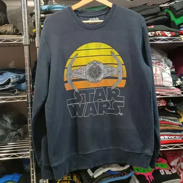 USA 구제 의류 스타 워즈 맨투맨 네이비