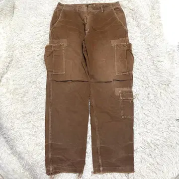 아비렉스 부드러운 덕지 브라운 기믹 워크 팬츠 페인터