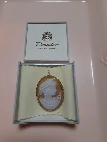 585.k14.Donadieu 카메오 브로치 여성의 옆모습