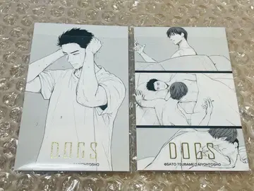 사토 제비 CAFE SWALLOW 금박 카드 DOGS emocafe