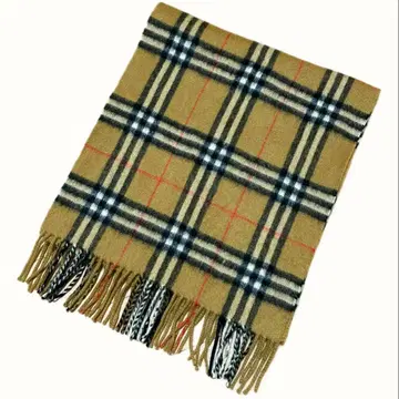 캐시미어 100% 체크 무늬 머플러