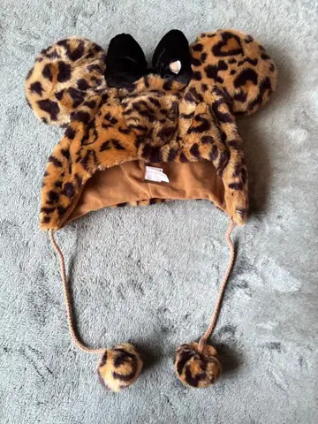 레오파드 무늬 미니 팬캡