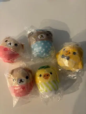 캡슐 인형 키이로이토리 마 카페 5개 세트